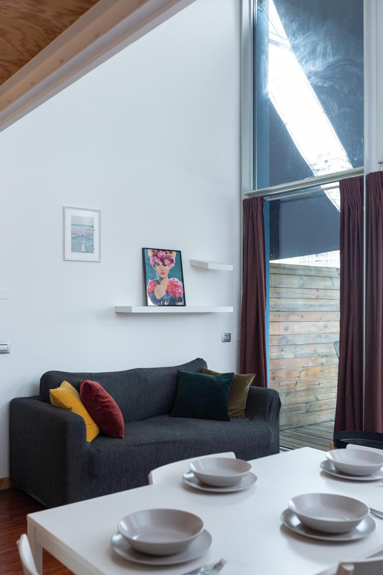 Ferienwohnung White And Brown Exclusive Loft With Terrace - Free Parking - M2 Station Mailand Exterior foto