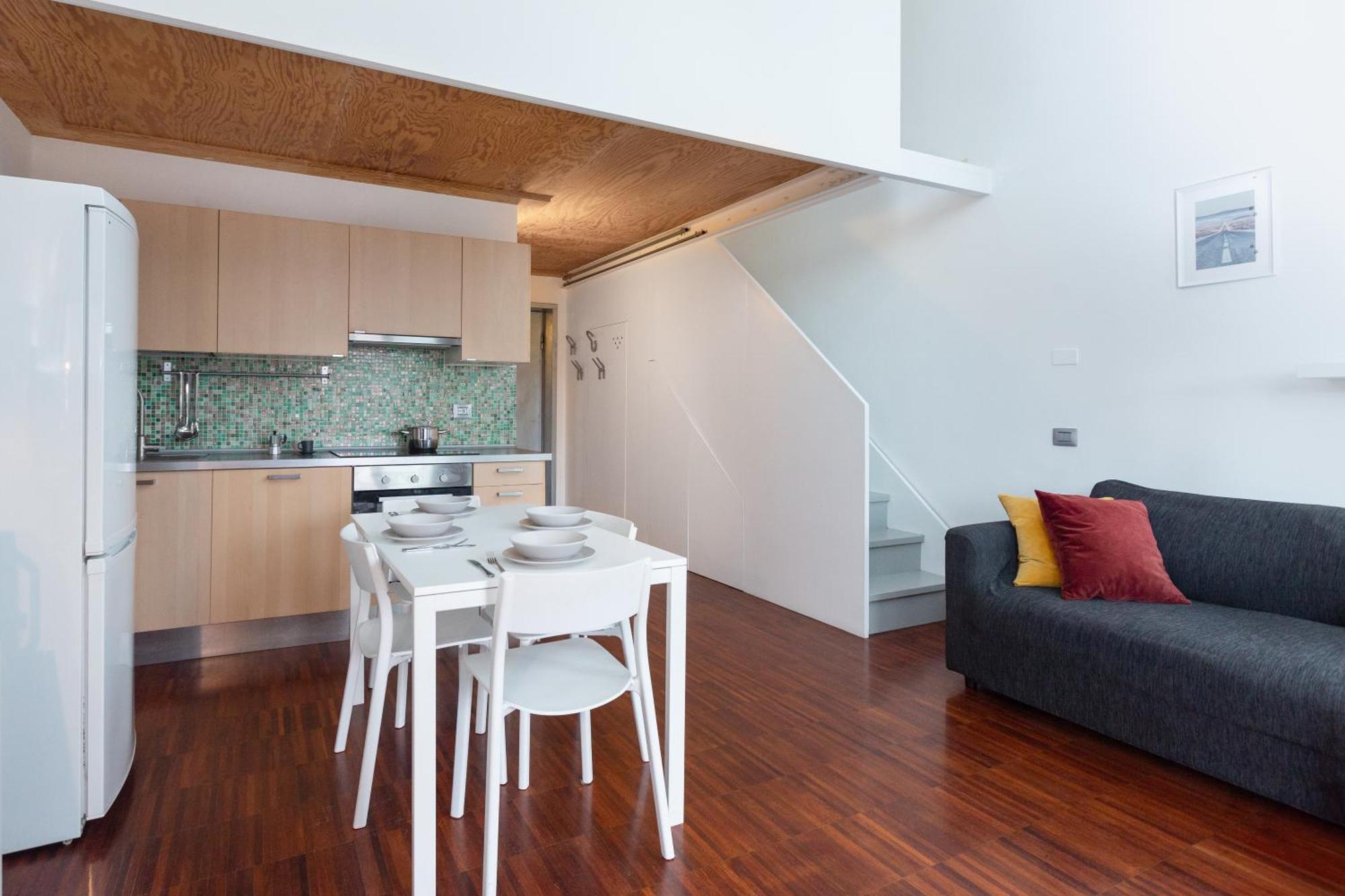 Ferienwohnung White And Brown Exclusive Loft With Terrace - Free Parking - M2 Station Mailand Exterior foto